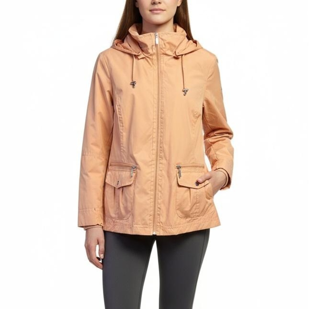 Totes‎ Hooded Jacket Size Large Coral Full Zip Outdoor Casual Lightweight Hooded